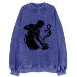 Barista creating latte art - Vintage Sweatshirt