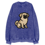 Tibetan Spaniel - Fawn small dog embroid - Vintage Sweatshirt