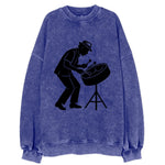 Steel drum player Caribbean rhythm - Vintage Sweatshirt