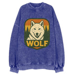 Arctic White Wolf  - Vintage Sweatshirt