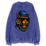 Memphis Tiger wearing Memphis beanie with M patch - Vintage Sweatshirt