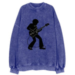 Bass guitarist slap technique - Vintage Sweatshirt