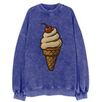 Ice Cream Cone  - Vintage Sweatshirt