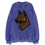Kai Ken - Modern tiger dog logo with bol - Vintage Sweatshirt