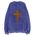 Carved Cross  - Vintage Sweatshirt