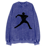 Baseball pitcher wind-up motion - Vintage Sweatshirt