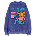 WRITERS BLOCK IS REAL | Brick wall with pencil - Vintage Sweatshirt
