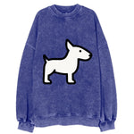Bull Terrier - White egg-shaped head flat side profile - Vintage Sweatshirt