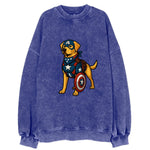 Labrador Captain America  - Vintage Sweatshirt