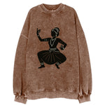 Bharatanatyam classical Indian pose - Vintage Sweatshirt