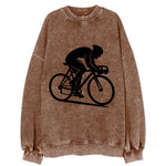 Sprint cyclist racing stance - Vintage Sweatshirt