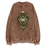 Pearl Wolf Shimmer  - Vintage Sweatshirt