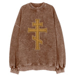 Orthodox Cross  - Vintage Sweatshirt