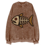 Fish Skeleton  - Vintage Sweatshirt