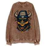 Logan Aggie wearing Utah State beanie with USU patch - Vintage Sweatshirt