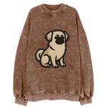 Tibetan Spaniel - Fawn small dog embroid - Vintage Sweatshirt