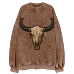 Bull Skull  - Vintage Sweatshirt