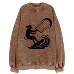 Kite surfer riding wave - Vintage Sweatshirt