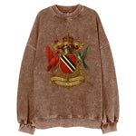 Trinidad Scarlet Ibis Emblem  - Vintage Sweatshirt