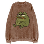 The Frog Judges Silently - Vintage Sweatshirt