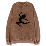 Contemporary dancer leap mid-air - Vintage Sweatshirt