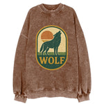 Carbon Fiber Wolf  - Vintage Sweatshirt