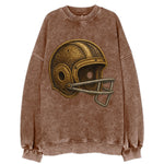 Football Helmet  - Vintage Sweatshirt