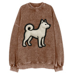 Kishu Ken - Contemporary white hunter de - Vintage Sweatshirt