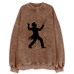 Conductor leading orchestra passionately - Vintage Sweatshirt