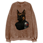 German Shepherd Winter Soldier  - Vintag - Vintage Sweatshirt