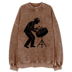 Steel drum player Caribbean rhythm - Vintage Sweatshirt
