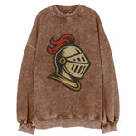 Knight Helmet  - Vintage Sweatshirt