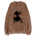 Violinist performing dramatic pose - Vintage Sweatshirt