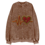 Heartbeat Line  - Vintage Sweatshirt