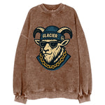 Glacier Mountain Goat - Vintage Sweatshirt