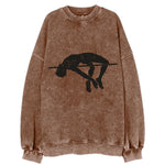 High jumper arching over bar - Vintage Sweatshirt
