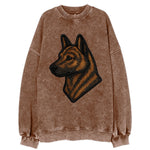 Kai Ken - Modern tiger dog logo with bol - Vintage Sweatshirt