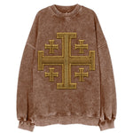 Jerusalem Cross  - Vintage Sweatshirt