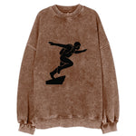 Base jumper launching off - Vintage Sweatshirt