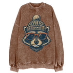 Toronto Raccoon wearing Toronto beanie w - Vintage Sweatshirt
