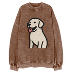 Labrador - Happy panting expression - Vi Vintage Sweatshirt