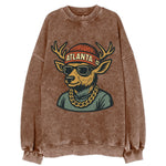 deer atlanta atl red us South - Vintage Sweatshirt