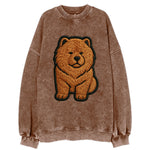 Chow Chow - Trendy lion-mane design with - Vintage Sweatshirt