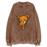 zipper bear - Vintage Sweatshirt