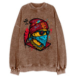 Los Angeles Trojan wearing USC beanie with SC patch - Vintage Sweatshirt