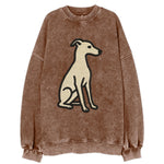 Italian Greyhound - Gray sitting pose - Vintage Sweatshirt