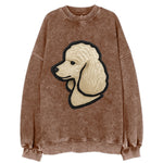 Poodle - Contemporary clean style with s - Vintage Sweatshirt