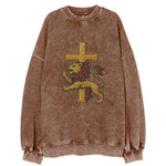 Lion and Cross  - Vintage Sweatshirt