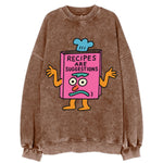 RECIPES ARE SUGGESTIONS | Cookbook shrugging - Vintage Sweatshirt