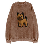 Cairn Terrier - Modern shaggy design wit - Vintage Sweatshirt
